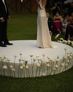 Bride portrait on floral stage mood reference